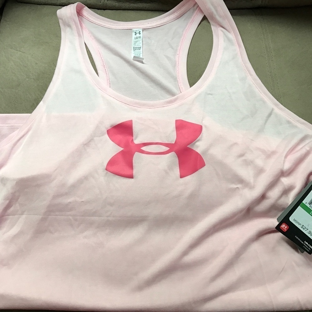 Under armour light pink racerback tank